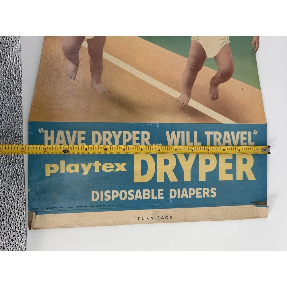 Vintage 1950s Playtex Dryper Store Display Advertisement Stand Up Ephemera